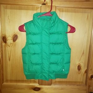 Gap vest girls size M fits 8-10  Kelly green ruffle